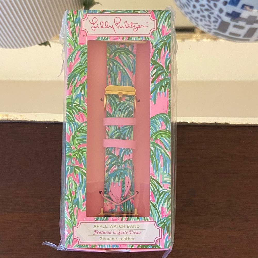 Lilly Pulitzer Tropical Pink and Green Watch Band